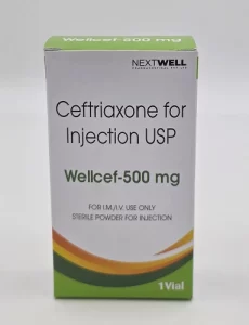 WELLCEF-500 MG  CEFTRIAXONE FOR INJECTION USP